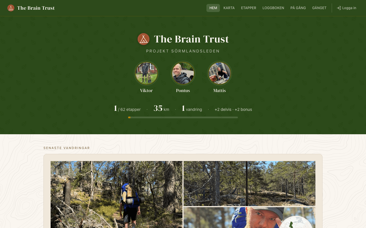 The Brain Trust landing page